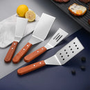 Axyaa Steel Steak Spatula with Wooden Handle - High Temperature Resistant Turner