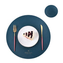 Axyaa PU Faux Leather Table Mats & Coasters Set for Dining & Kitchen, Christmas Theme