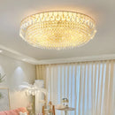 Axyaa Luxury Crystal Chandelier - LED Ceiling Lamp for Living Room, Bedroom, Balcony