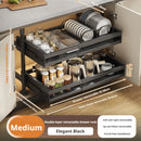 Axyaa Sliding Drawer Shelf Pull-Out Basket for Organized Kitchen Cabinet Storage