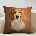 Axyaa Cute Dog Decorative Cushion Cover 45x45cm Linen Sofa Pillowcase Home Bedroom Decor