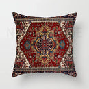 Axyaa Red Moroccan Short Plush Ethnic Style Cushion Cover for Home Decoration
