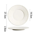 Axyaa Ceramic Plate Set for Molecular Cuisine and Steak, Snacks, Pasta Dish Serving
