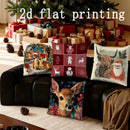 Axyaa Christmas Animal Pattern Pillow Cover - Sofa Bedroom Car Cushion Cover