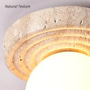 Axyaa Natural Yellow Limestone Ceiling Lamp - Creative Japanese Style Lighting