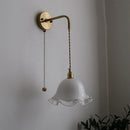 Axyaa Nordic Copper LED Wall Light Fixture: Modern Interior Lamp for Bedroom, Bathroom, Balcony