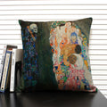 Axyaa Gold Pattern Oil Painting Decorative Throw Pillow Case - 45x45cm