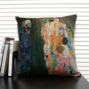 Axyaa Gold Pattern Oil Painting Decorative Throw Pillow Case - 45x45cm