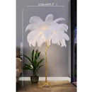 Axyaa Nordic Feather Floor Lamp - Modern Brass LED Light for Home Decor