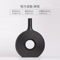 Axyaa Donut Design Ceramic Vase for Single Branch Flower Arranging