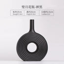 Axyaa Donut Design Ceramic Vase for Single Branch Flower Arranging