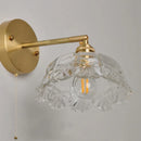 Axyaa Clear Glass LED Wall Light Fixture Modern Rotate Bedside Lamp