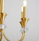 Axyaa Black Gold Iron Crystal Chandelier for Classic Indoor Home Lighting
