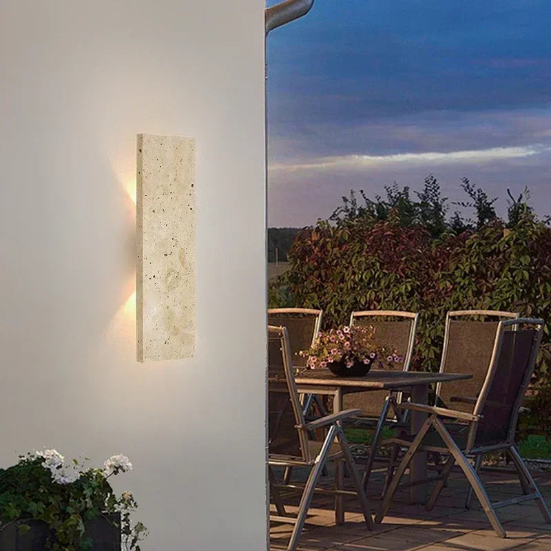 Axyaa 18W LED Natural Stone Wall Lights for Outdoor Waterproof Lighting