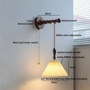 Axyaa Luxury Vintage LED Wall Lights with White PMMA Umbrella Shade