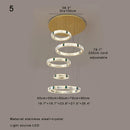 Axyaa Large Crystal Ceiling Pendant Light Fixture Luxury Villa Stairwell Decor Gold