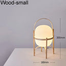 Axyaa Wood & Glass Lantern with Tricolored Bulb - Ideal for Bedside & Living Room