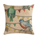 Axyaa Retro Print Linen Cushion Cover - 45*45cm