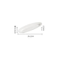 Axyaa White Ceramic Fish Plate - Specialty Sushi Dessert Snack Restaurant Tableware