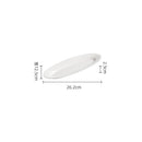 Axyaa White Ceramic Fish Plate - Specialty Sushi Dessert Snack Restaurant Tableware