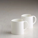 Axyaa Heart Mug Set - 2pcs 420ML White Bone  Espresso Cups