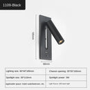 Axyaa LED Wall Lamp Black/Copper with USB Interface for Bedroom, Living Room, Study