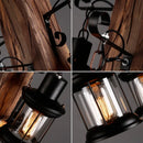 Axyaa Retro Solid Wood Art Lamp for Bar Restaurant Corridor - Creative Wall Decor