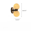Axyaa Marble Alabaster Round Ball Wall Lamp for Bedroom, Hotel Room, Indoor Decor