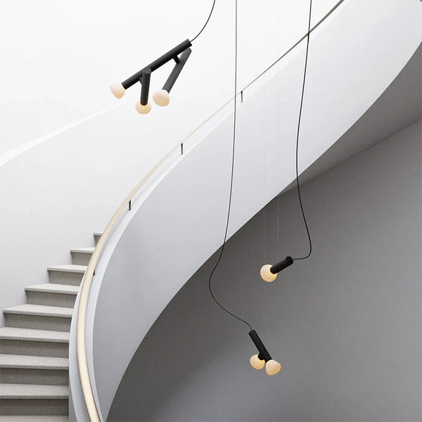 Axyaa Modern Villa Stair Lamp Designer Pendant Chandelier for Exhibition Hall and Kitchen