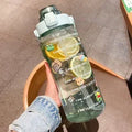 Axyaa Portable Straw Water Bottle with Time Marker - Large Capacity for Sports and Fitness