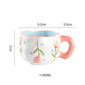 Axyaa Ceramic Mug: Irregular Pattern Coffee Cup for Creative Gifts