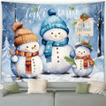 Axyaa Christmas Dwarf Snowman Print Tapestry for Festive Home Decor