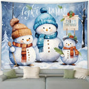 Axyaa Christmas Dwarf Snowman Print Tapestry for Festive Home Decor