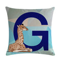 Axyaa Animal Print Linen Pillowcase Set