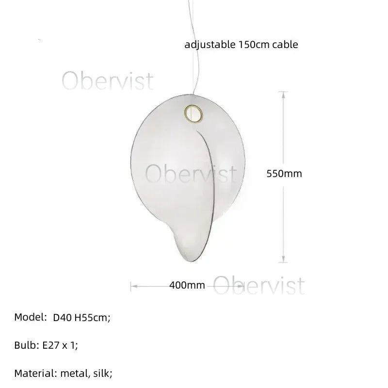 Axyaa Nordic Silk LED Pendant Chandelier for Home Decor