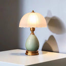 Axyaa Ceramic Induction Table Lamp LED Lights Retro Bedroom Decor Bedside Lamp