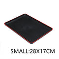 Axyaa Black Wood Grain Rectangular Tray for Kitchen Tableware and Cup Storage