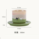 Axyaa Desert Camel Coarse Pottery Coffee Cup and Saucer Set