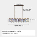 Axyaa Italian Crystal Round LED Pendant Lamp for Luxury Living and Dining Rooms