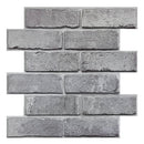 Axyaa 3D Brick Wall Tiles, Adhesive Kitchen Backsplash Stickers - Pack of 10
