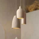 Axyaa Cement LED Pendant Light: Minimalist Wabi Sabi Chandelier for Home Decor