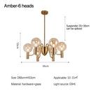 Axyaa Gold LED Chandelier with Pink Glass Shades for Home Decor