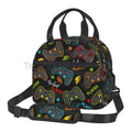 Compact Colorful Joystick Game Lunch Bag by Axyaa - Shoulder Strap, Reusable Lunch Box for School & Work