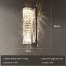 Axyaa Crystal Wall Sconces Lighting Chrome Glass Elegant Modern Lights