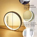 Axyaa LED Round Table Lamp with Stepless Dimming - Bedroom Night Light