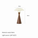 Axyaa Vintage Silk Floor Lamp | Retro Fabric Table Light for Living Room | Wood Study Mood Light