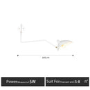 Axyaa Black Spider Serge Mouille Ceiling Chandelier, Industrial Retro Living Room LED Luminaire