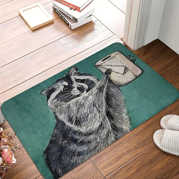 Axyaa Black Cat Bathroom Toilet Mat 40x60cm