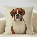 Axyaa Nordic Dog Decorative Cushion Cover 45x45cm, Linen Sofa Pillow Cover