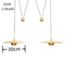 Axyaa Chrome Gold Pendant Lamp with Adjustable Height - LED Living Dining Island Light